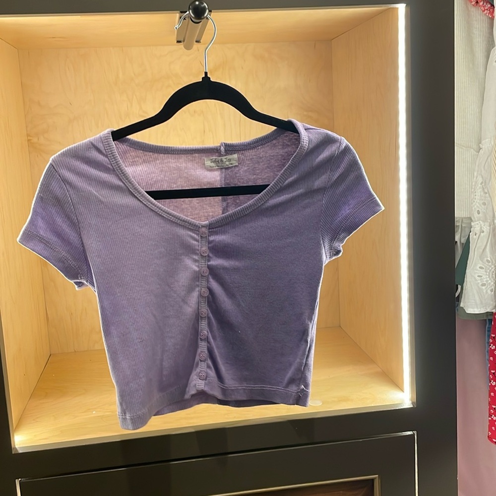 Perfect condition- Super cute two tone button up shirt